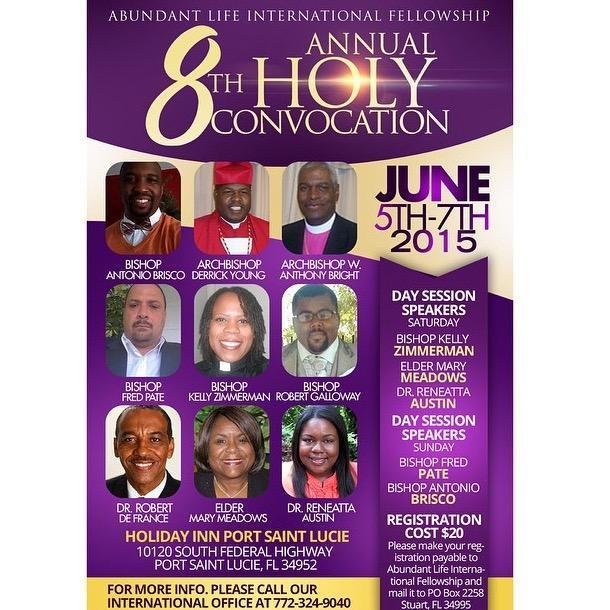 This is the official Twitter page of the @Abundantlifeif 8th Annual Holy Convocation