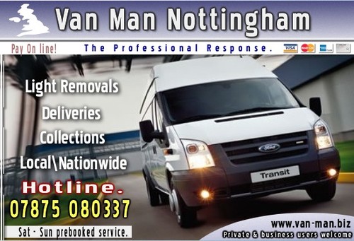 Van Man Nottingham is here to provide all business and domestic users with a reliable, light transport service.