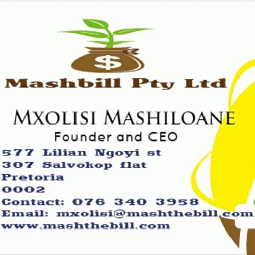 Mashbill is a registered private company and it has an online shopping store currently selling its main product the book by Mxolisi Mashiloane. Check our web.