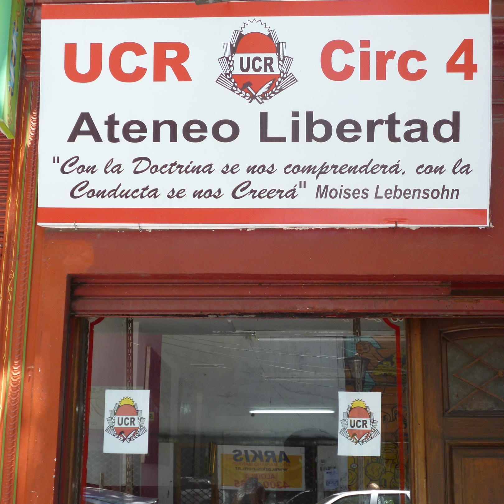 Ateneo Libertad - Unión Cívica Radical - Comuna 4 La Boca - Olavarría 654.