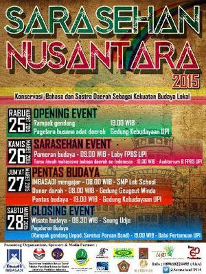 Sarasehan Nusantara 2015 IMBASADI 25-28 Maret 2015 at Universitas Pendidikan Indonesia