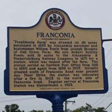 The Franconia Museum is a private, non-profit local history museum dedicated to preserving the past, present and future of the Franconia area of Alexandria, Va.