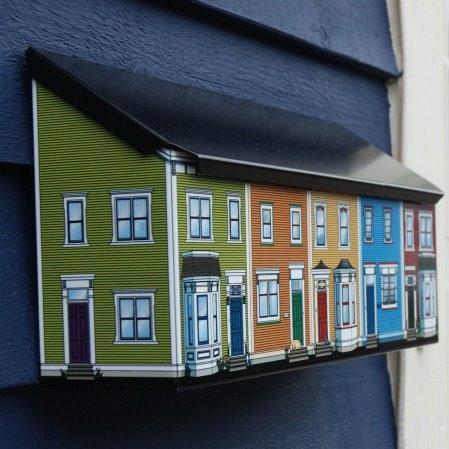 Original art. Cool heritage. Wild colours. Unique concept. Based on real houses on the oldest streets in North America. Like our Facebook page too!