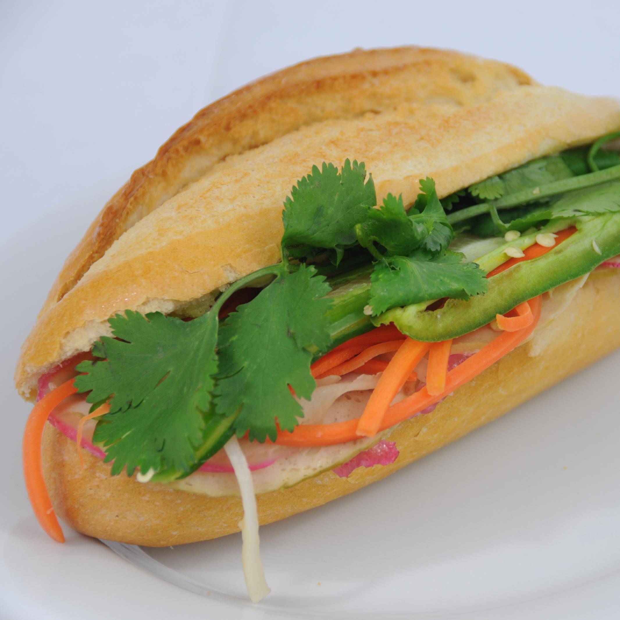 We serve an authentic Vietnamese Banh Mi on a crispy, light and airy bread.