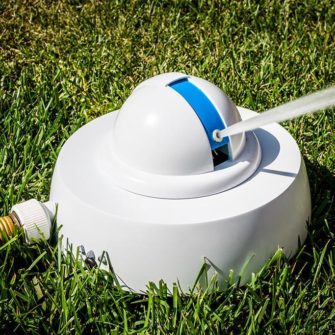 The smart sprinkler that combines the latest technology in robotics, cloud computing, and connected services to care for plants while saving water.