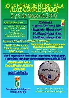 Twitter dedicado al torneo 24 Horas de fútbol sala de Algarinejo ( Granada )