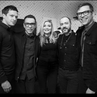 House band on @latenightseth: Fred Armisen, Syd Butler @sydfkr Seth Jabour @sethtino Eli Janney @djejnyc & Marnie Stern @MarnieStern