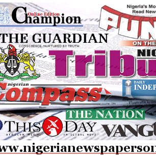 Get the headlines as they happen! 'Nigeria Newspapers Online' is a repository of all top Nigeria newspapers online and Offline.