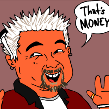 [BOT] Hi, I'm Guy Fieri. [PARODY] (please don't sue me @GuyFieri) That's money! (credit to @nedroid for joke format)