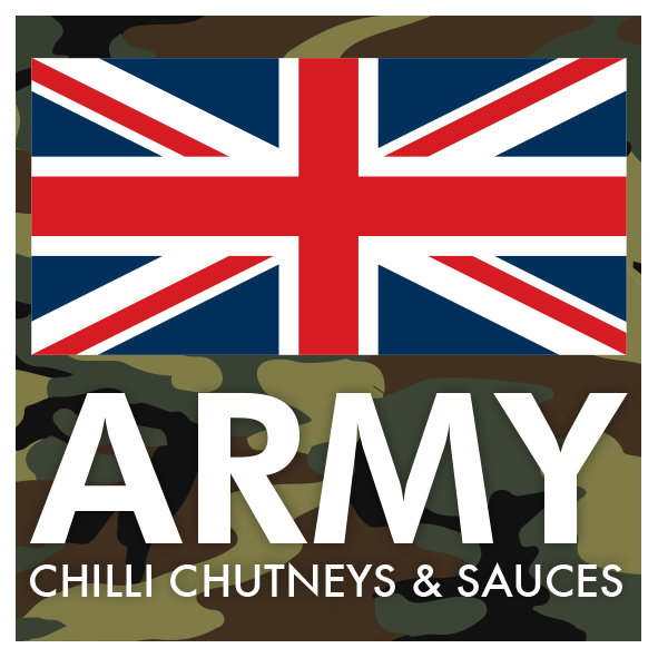 A range of chilli chutneys, sauces and powders to support the work of ABF The @Soldierscharity and produced by Thousand Hills Ltd @1000hillsltd
