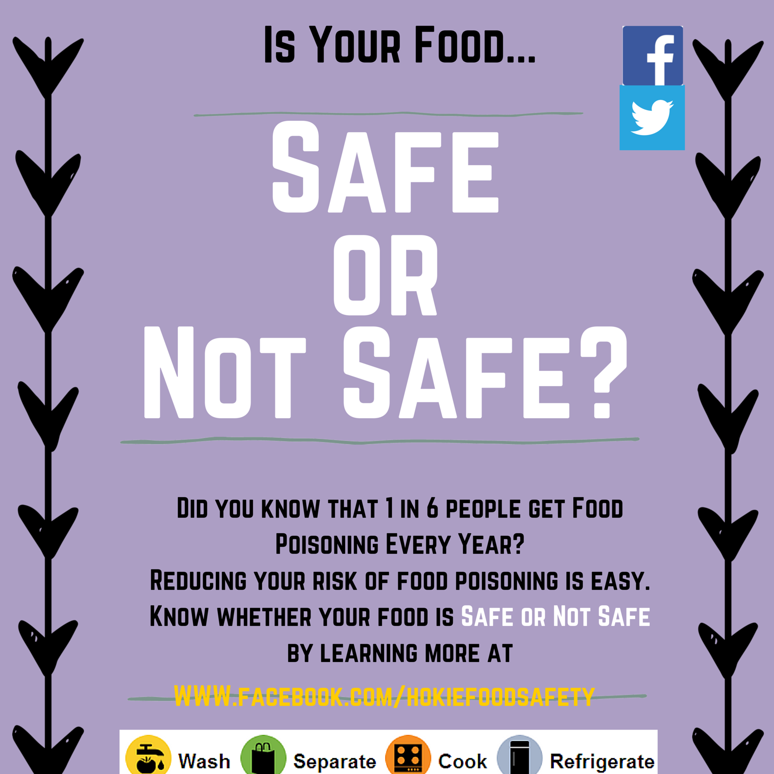 HokieFoodSafety's profile picture. Hokie Food Safety is the Twitter handle for Safe or Not Safe, a consumer food safety initiative for students at Virginia Tech.