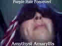 AmythystAmrylis's profile picture. Multi-talented individual in a purple wig.  Full name:  Amythyst Amaryllis