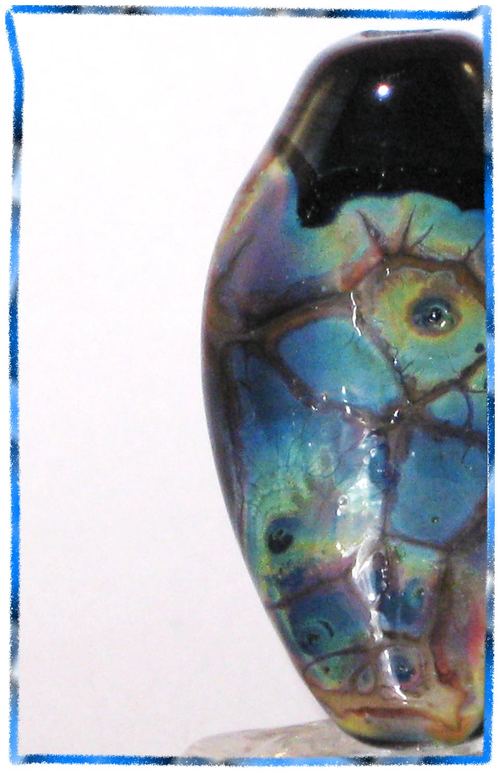 I'm a fiber artist turned glass artist, I make glass bead usually used my jewelry makers and do some glass fusing. I am an California transplanted to Georgia.
