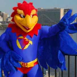 Super Jayhawk, Avian Superhero defending KU!