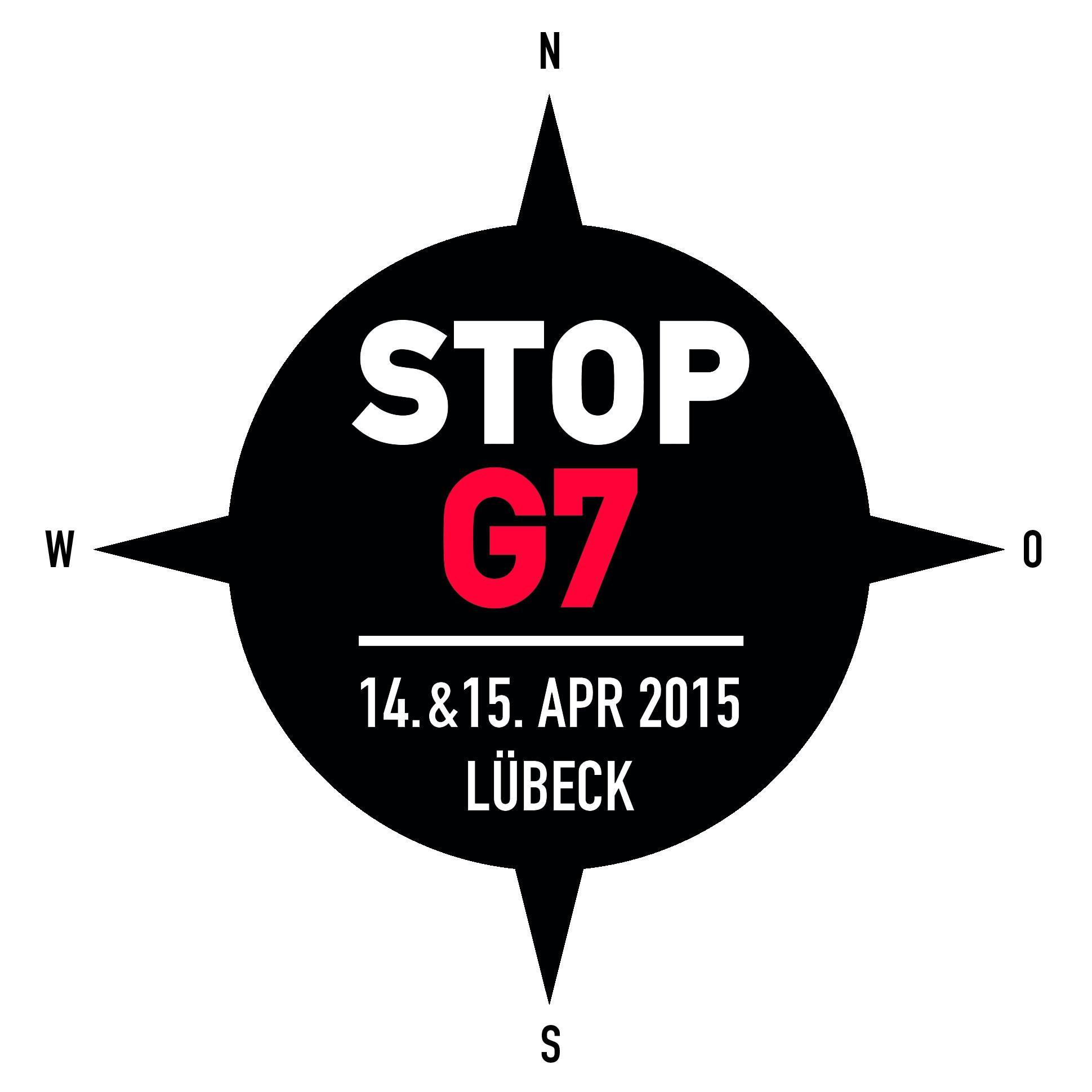 Bündnis Stop G7 Lübeck. Nächste Aktionswoche vom 3. bis 8. Juni 2015 in München, Garmisch-Partenkirchen und Elmau. Tweets dazu unter @stopg7elmau