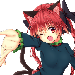 Hi! My name's Orin and I'm a Kasha living in the Palace of the Earth Spirits in Hell of Blazing Fires with my friend Okuu and my master Satori-sama! Nya! :3