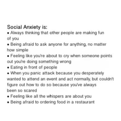 living with social anxiety