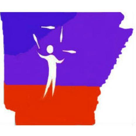 Central Arkansas Juggling & Unicycling Club. Meets at UCA (Conway) 6pm Tues by the fountain. Starting in May Meets at NPCC (Hot Springs) 6pm Thurs