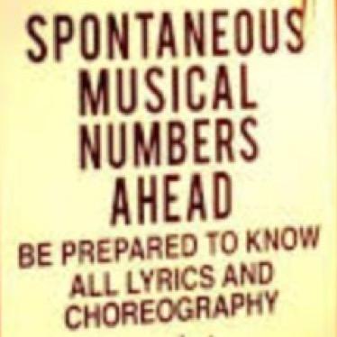 I really enjoy a world in which people spontaneously break out into song and dance.