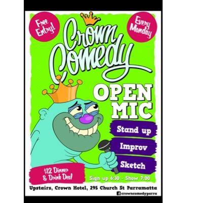 Crown Comedy in Parramatta, Sydney's best open mic for stand-up, sketch, improv and experimental comedy