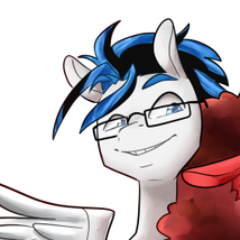 What's this? I'm supposed to say stuff about myself here? Okay! ^_^ I'm Quick Draw, a night shift weather pony for Ponyville, and husband to @mlp_snapshot !