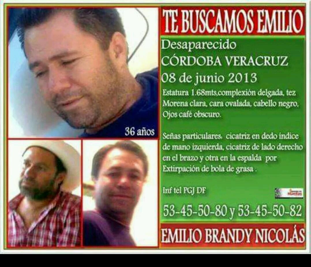 Te buscamos Emilio Brandy Nicolas