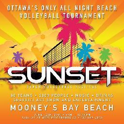 Friday June 12th, 2015 the beach comes to life...
Welcome to Sunset Beach Volleyball Festival!
Ottawa’s FIRST AND ONLY nighttime beach volleyball festival!