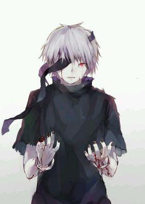 ken kaneki a bookish ordinary young man, until a dark and violent encounter turns him into the first ever Ghoul - human half breed.