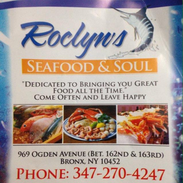 Rolyn's Soul Seafood. Lobster Shrimps Crabs Claims Osters n all kind of Fish cooked to your liking Mac n cheese Collard Greens Yams Rice Steamed Vegs