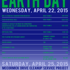 We're seeking to promote various activities supporting Earth Week here at CUA!