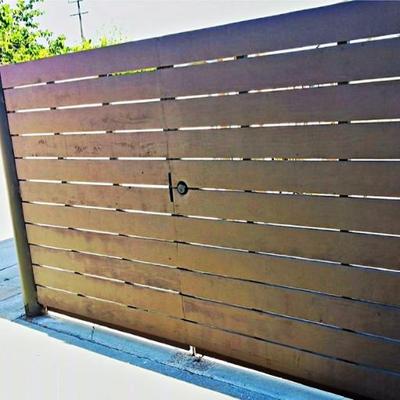 Santa Monica Wood Fence, Custom Fences, Modern, Artistic — Harwell