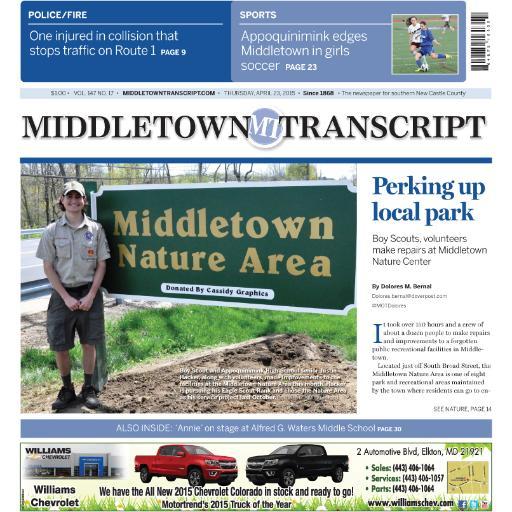 Southern New Castle County's newspaper since 1868, covering Middletown, Odessa and Townsend.  

Follow our reporter: @AmandaaP23