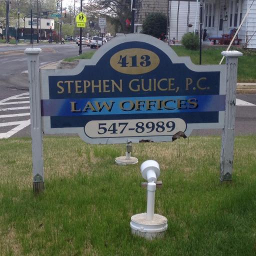 The Law Offices of Stephen Guice, P.C., an experienced personal injury attorney serving South Jersey, PA and the surrounding areas.  (856) 547-8989