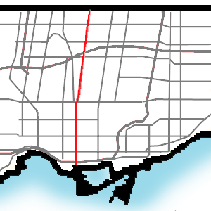 Profile of #BathurstSt, a main north-south thoroughfare in Toronto. It begins at Queens Quay by Lake Ontario and passes Toronto's boundary at Steeles Ave.