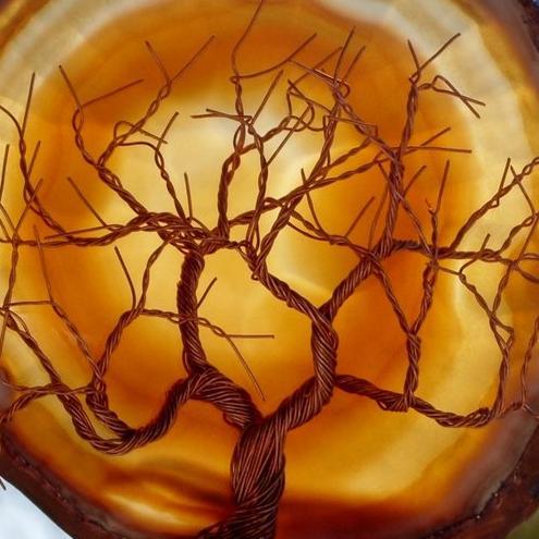 Agate Tree of Life Suncatcher Music Vine