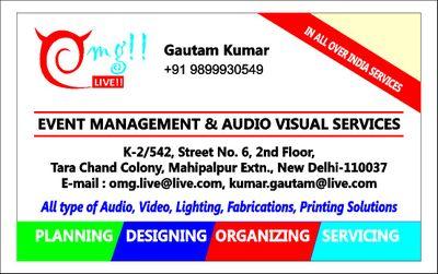 Audio Visual Service & Events industry At Omg Live New Delhi India