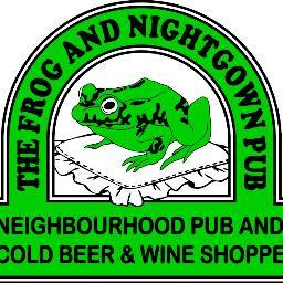 The official Twitter page of the Frog & Nightgown Pub and Liquor Store.