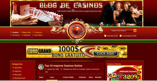 Información sobre casinos y juegos de casinos online. Promociones especiales en los casinos en linea, con los mejores bonos de casino para jugar.