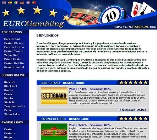 Dedicado a los casinos en linea, juegos de casino online con los mejores bonos casinos en internet. Juega en linea al casino desde tu ordenador.