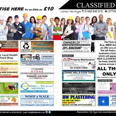 The Flyer is an A5, full colour, glossy magazine. It is a nurtured book of community news and advertisements. delivered every fortnight to 14,500 homes