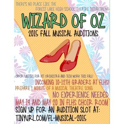 FL Theatre presents: The Wizard of Oz this fall!