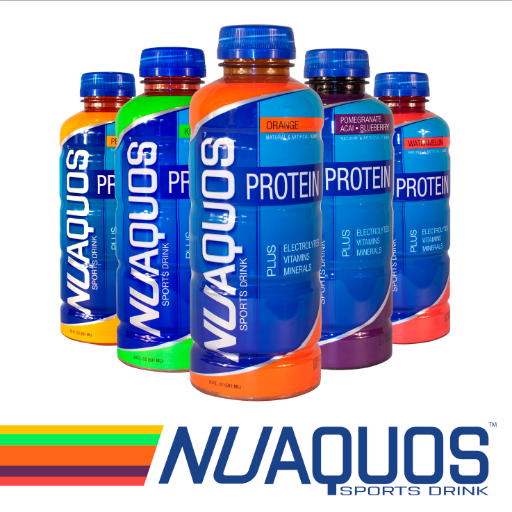 NuAquos sports drink offers a perfect blend of protein, electrolytes, vitamins, & minerals. Rehydrate.Restore.Recover.
