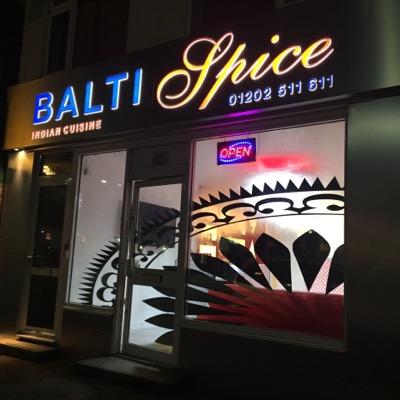 Balti Spice
Indian Takeaway-opposite Castlepoint Bournemouth
Authentic curry, tandoori, kebabs,noodles,grilled dishes
01202 511611
follow for offers