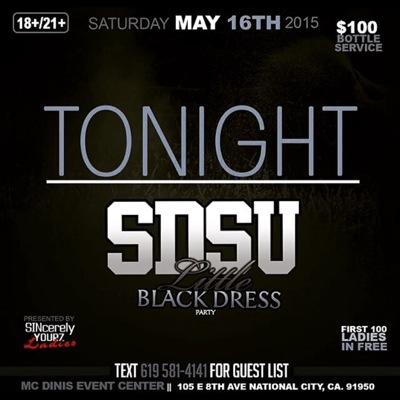 18+ SDSU Events • Nightlife & Concerts • Next Event: Friday May 16th - The Little Black Dress Party. ♠️