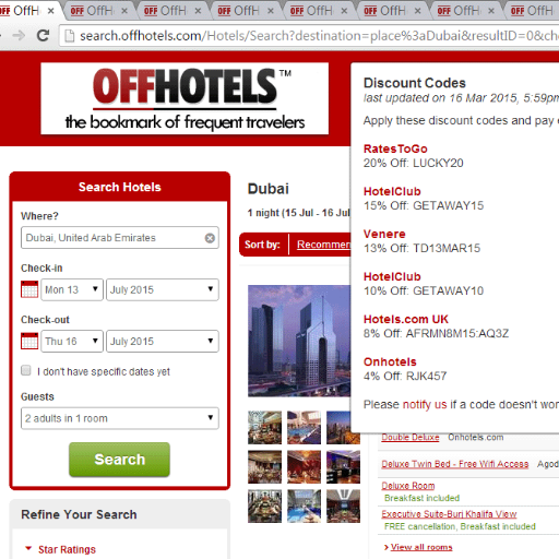 Account inactive. Please follow and tweet to our @OffHotels