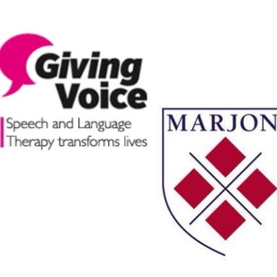A group of student SLTs at The University of St Mark and St John Plymouth, raising awareness for the Giving Voice campaign.