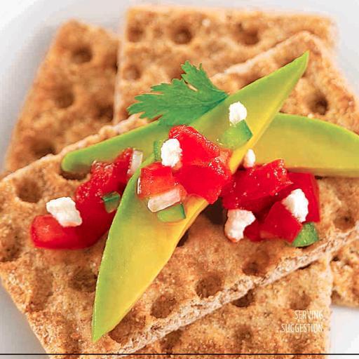 Think good-for-you cracker; great with the topping of your choice.  We are RYKRISP evangelists.