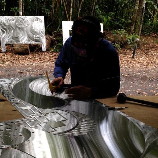 My contemporary take on aboriginal art is a combination of my roots and my career as a steel fabricator.