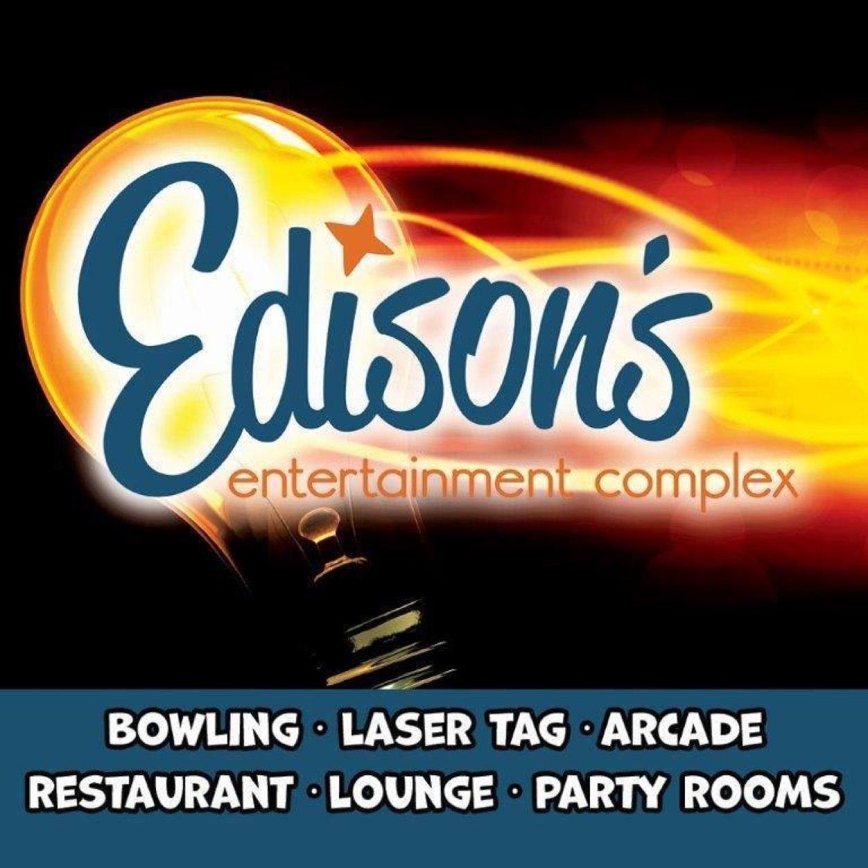 EdisonsFun's profile picture. A place to spend time with family and friends. Inventive Eats and Drinks, Bowling, Laser Tag and Arcade - What a great idea!