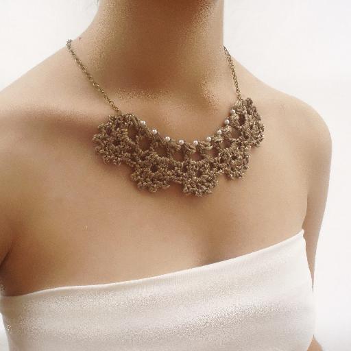 Crochet https://t.co/4Ece1WWRwC bridal jewellery.
Dainty jewelry: necklaces, bracelets, earrings.
  Victorian, rustic and boho style.